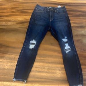 HOLLISTER JEANS CURVY HIGH-RISE CROP SUPER SKINNY